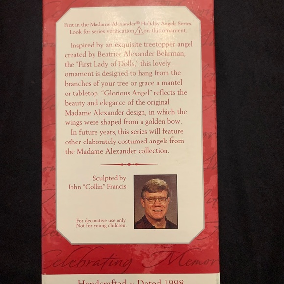 1998 Hallmark Madame Alexander Glorious Angel Keepsake Christmas Ornament in Box - Picture 7 of 9